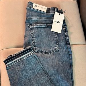 7 For All Mankind Harbor High-Waist Ankle Skinny Jean